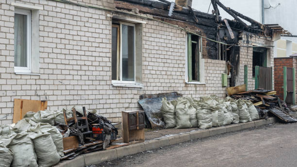 Professional Fire Damage Removal technician working in Burtonsville, MD